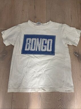 BONGO White Tee with Blue Logo
